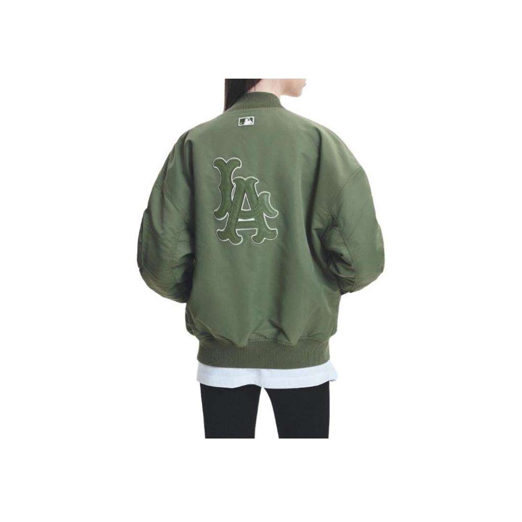 MLB Solid Color Zip Baseball Collar Long Sleeve Jacket Men Jackets Green 3AJPB0151-41KAL