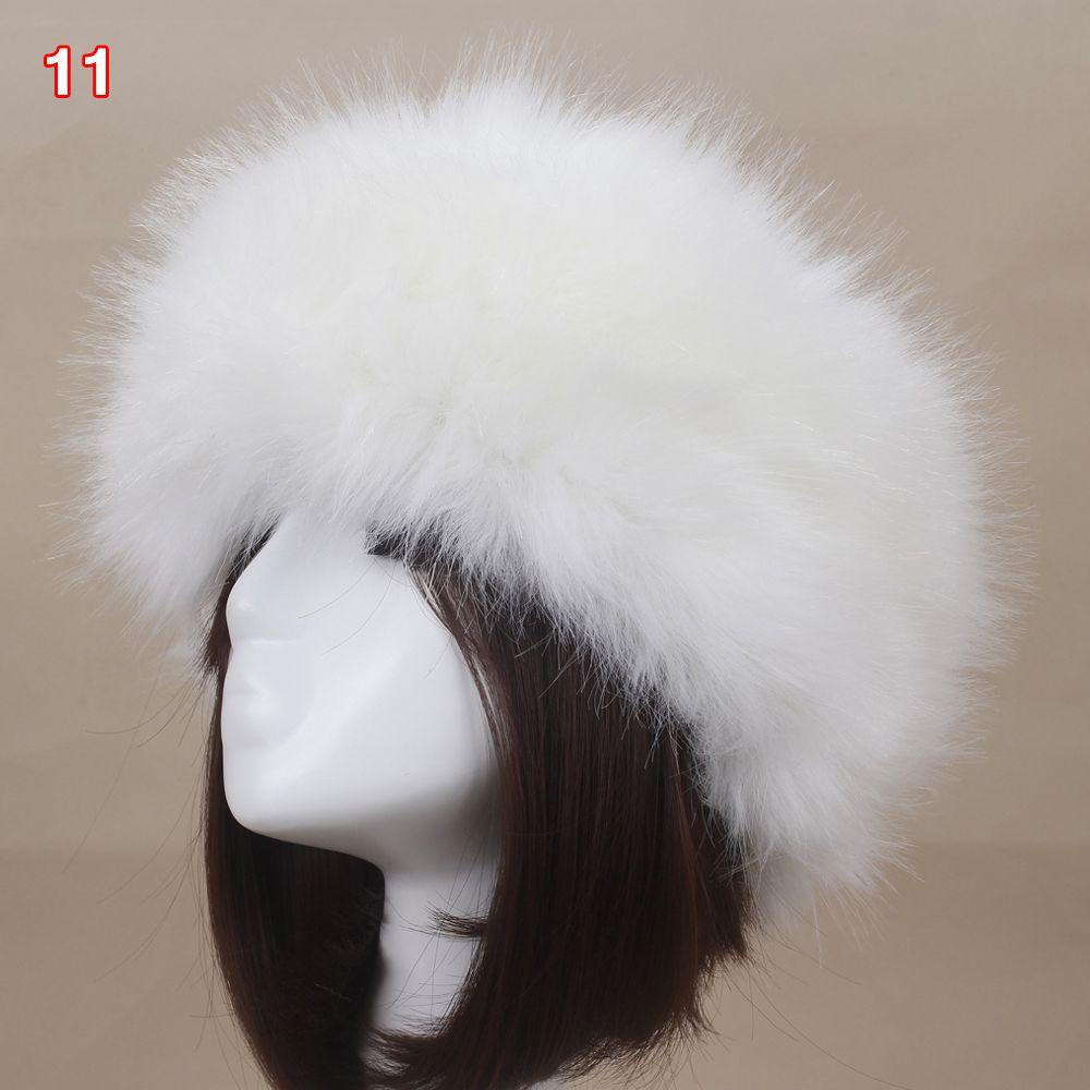 Fashion Winter Earwarmer Thick Fluffy Women Russian Cap Headband Hat Faux Fur