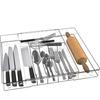 Expandable Kitchen Utensil Drawer Organizer Transparent Acrylic Cutlery Organizer Clutter Divider Drawer Silverware Organizers