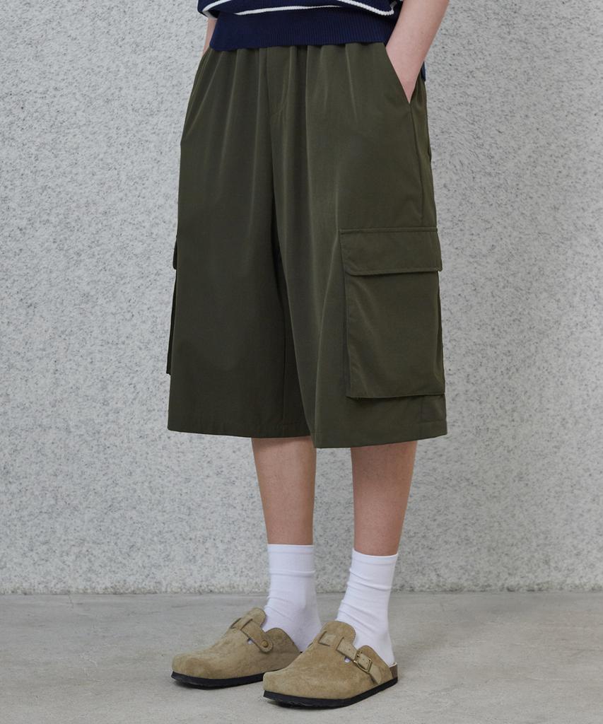 GLW Nylon Bermuda Cargo Pants Khaki