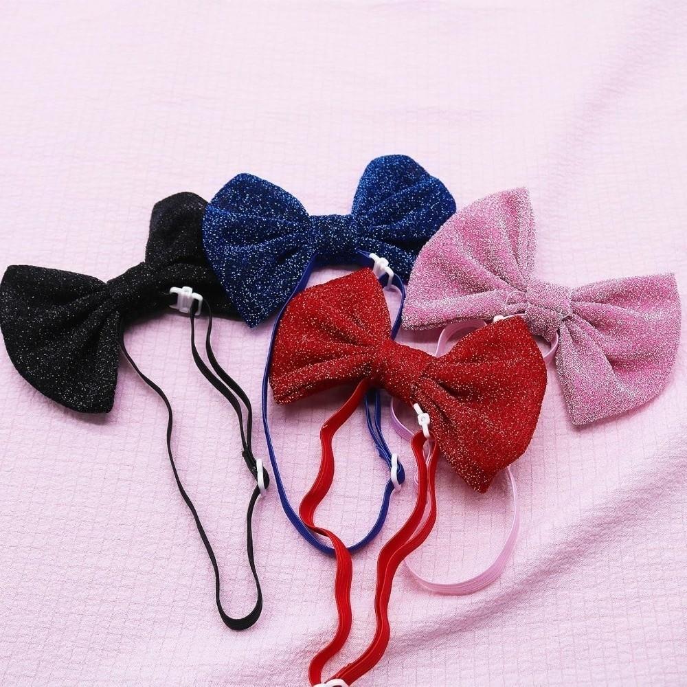 Colorful Pet Hair Bows Cloth Pet Costumes Easy Wear Dog Hair Bow Headbands Dog Supplies