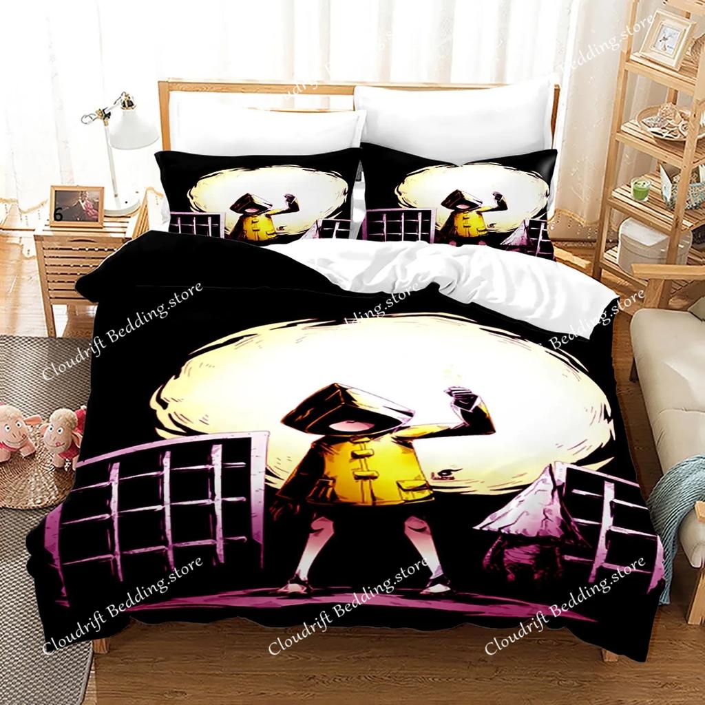 Little Nightmares Bedding Set Single Twin Full Queen King Size Bed Set Adult Kid Bedroom Duvet Cover Sets 3D Anime Bed Sheet Set