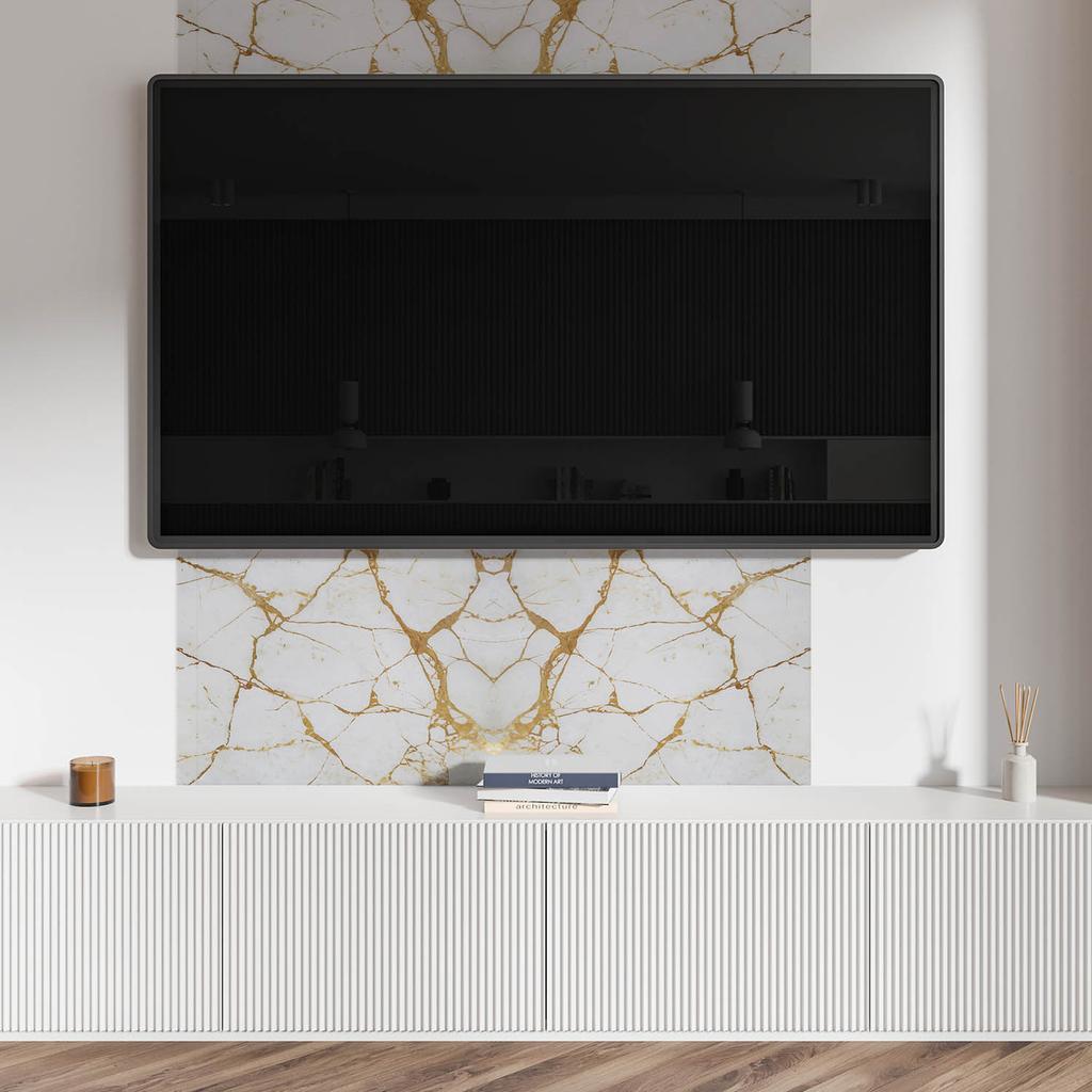 Samoprzylepny Winylowy Panel Z Nadrukiem Dekoracyjnym 120X60 Cm Elegancki Marmur Z Żyłkami