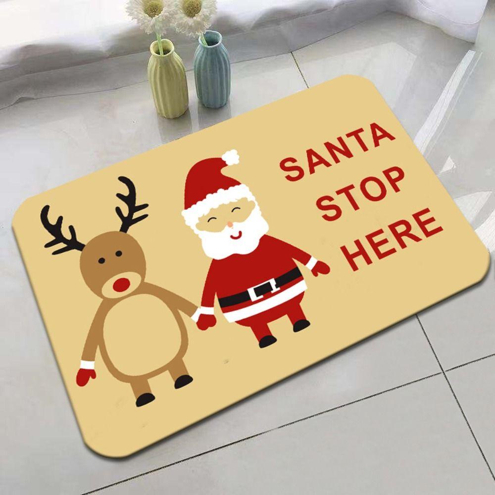 Christmas Decorations Christmas Mat Non-slip Gnome Door Mat New Outdoor Carpet  Home