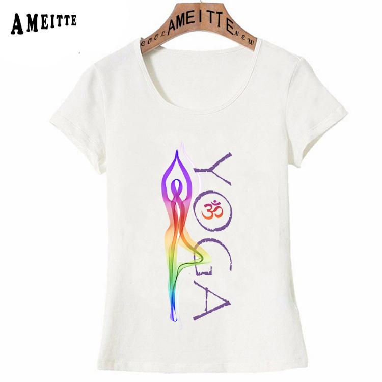 Yo Ga Girl Multi Arms Chakra Buddha Mandala Chakra Power Centers Zen T Shirt Summer