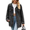 Vintage Denim Jacket Women Autumn Winter Loose Lapel Single-breasted Cardigan Coat Ladies Fashion Casual Commuter Outerwear