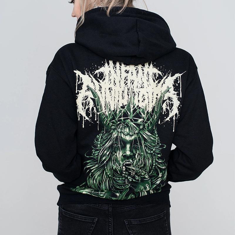 Gothic Skull Print Men's Hoodies Pullover Autumn Casual Clothes Women Tops Outdoor Street Sweatshirts