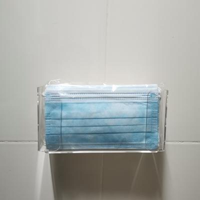 Dustproof Face Cover Gloves Dispenser Wall Mount Clear Acrylic Face Mask Storage Box Container