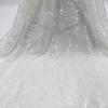 Tessuto di Pizzo Ricamato Full Paillettes Lucide Multicolore Materiale da Cucito Fai da Te per Abito da Sposa Tessuto Decorativo per Abbigliamento