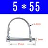 10pcs Carbon Steel Line Lock Pins – Self-Locking Ring Shaft Pins 5x30-55mm For Agricultural, Lawn, Trailer, Boat, Track Applications