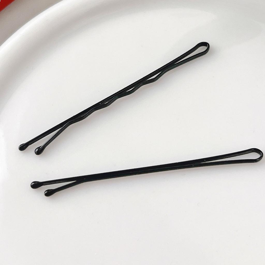 100 Stück Schwarze Einwort-Klammer Modische Multifunktionale Metall-Einwort-Pony-Haarnadel für Damen und Herren