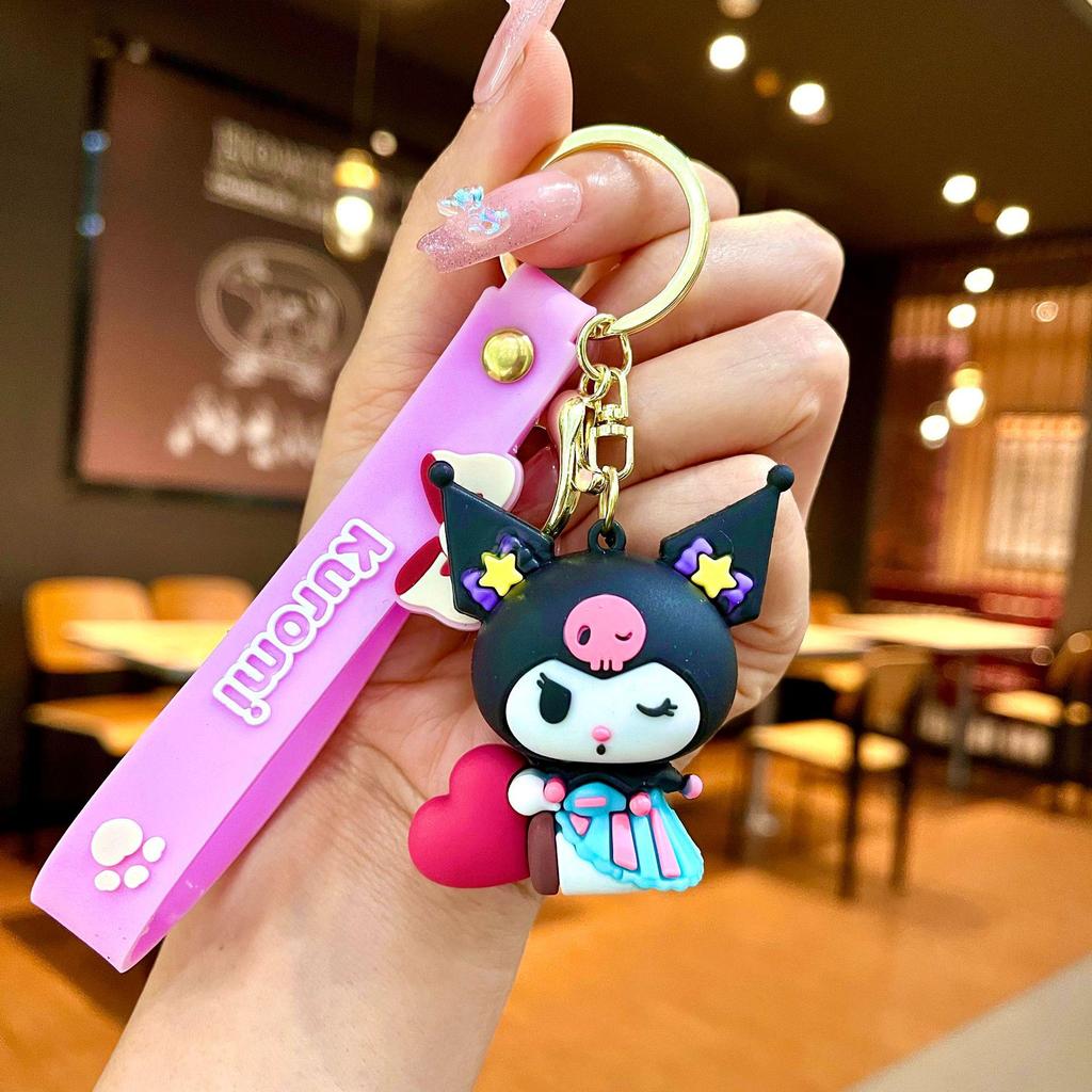 Bedårande Gris & Panda Stapelleksak Hängsmycke Nyckelring - Sött Par Bilväska Tillbehör, Perfekt Liten Gåva