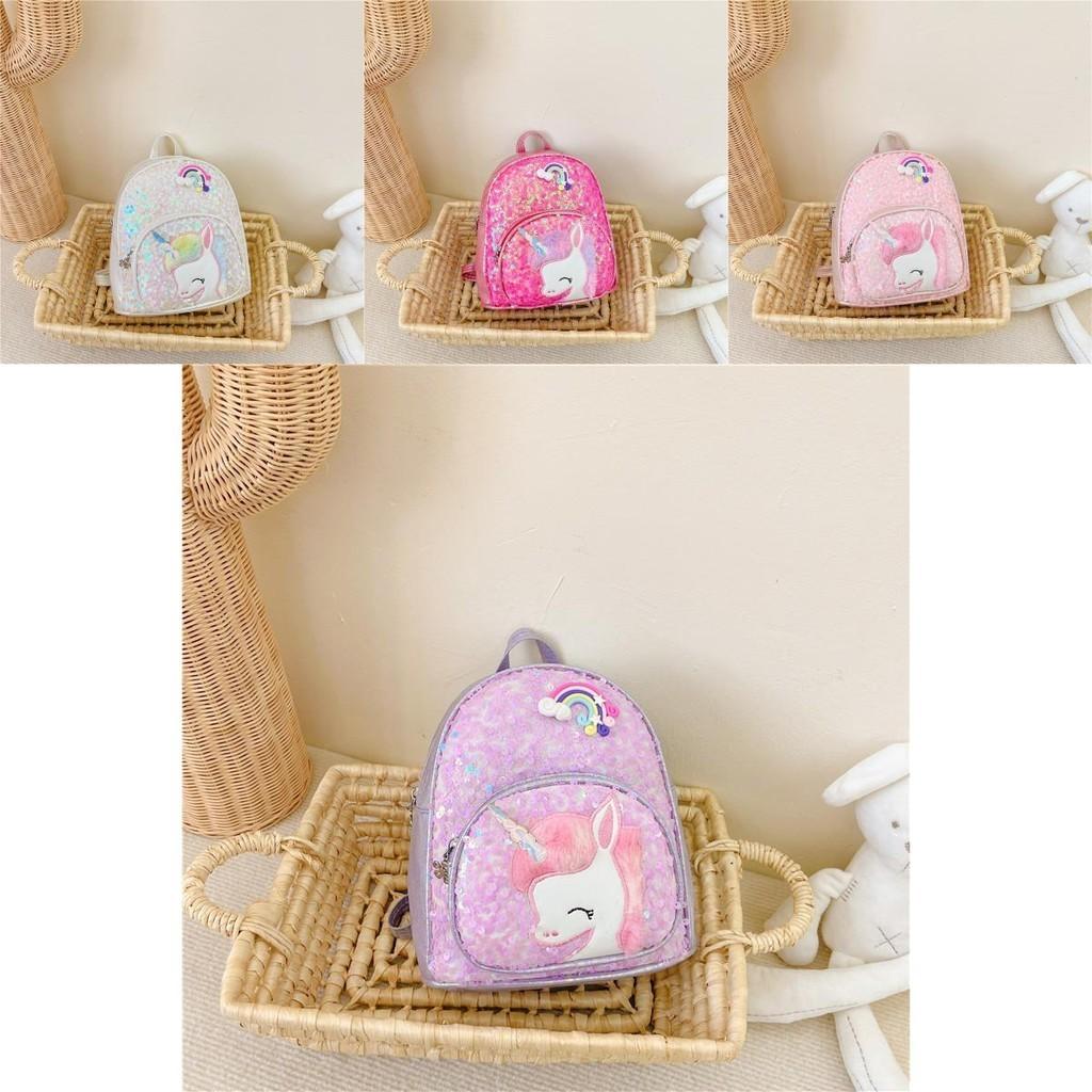 New Stylish Princess Backpack For Kids With Sparkling Sequins Lightweight Cute Design