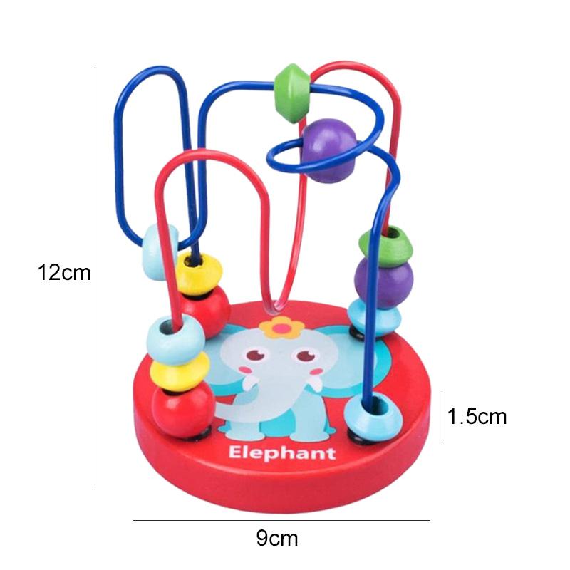 Children Wooden Toys Clock Rainbow Tower Caterpillar Around Beads Shape Matching Kids Montessori Early Education Toy TMZ