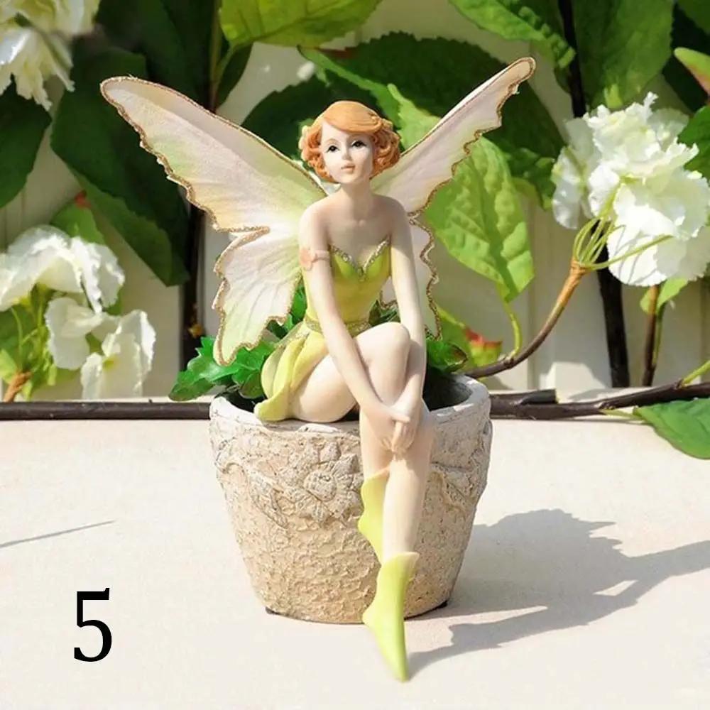 Souvenir Resin Wing For Birthday Wedding Crafts Fly Fairy Miniatures Car Decor Angel figurines Flower fairy