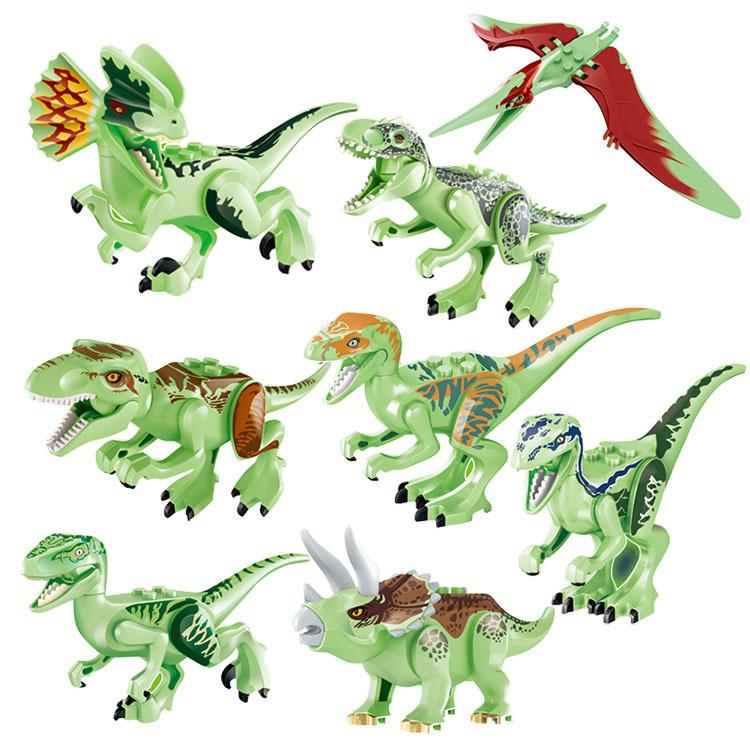 Lumea Dinozaurilor Jurasici Raptor Brutal T-Rex Triceratops Indominus Rex Model Blocuri de Construcție Dino Velociraptor Figurină Cărămizi Jucării