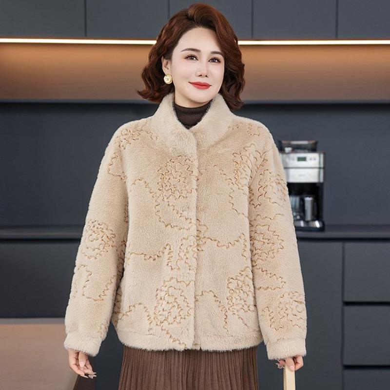 Mink Jacket Autumn and Winter Clothes New Fur Short Fur Integrated Women's Big Clothes