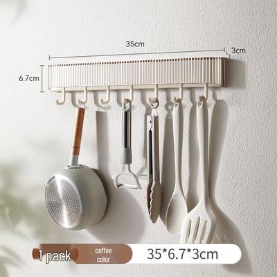 Wutuo Kitchen Wall-Mounted Organizer Rack with Hooks