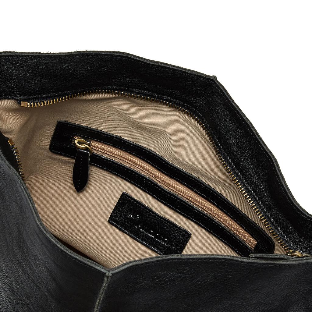 Peaks Peak YTA-1000BK Women's Cowhide Leather Shoulder Bag, Black