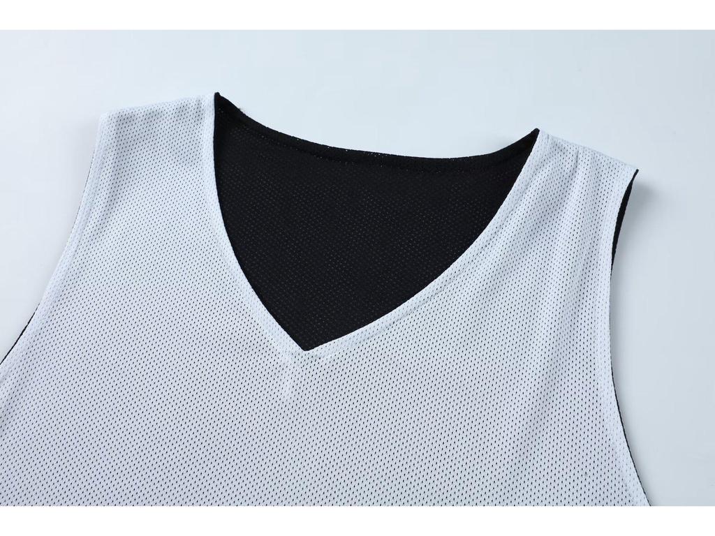 Conjunto de Uniforme de Baloncesto Reversible de Doble Capa - Malla de Secado Rápido para Hombres, Mujeres y Niños