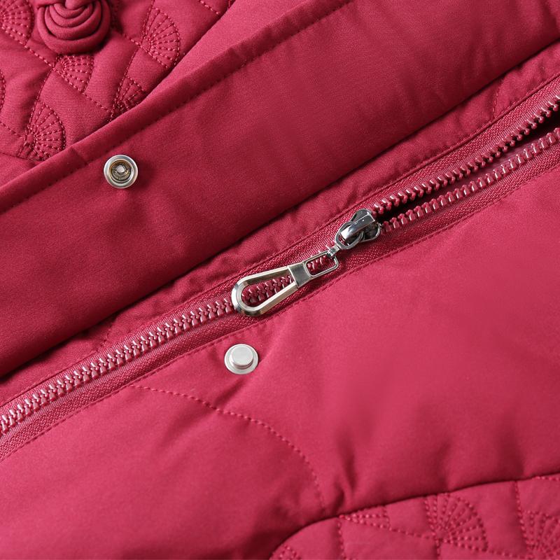 Middle Age Women Winter Down Coats Vintage Parkas Hooded Plus Size Elegant Thick Warm Down Jackets Woman Outerwears