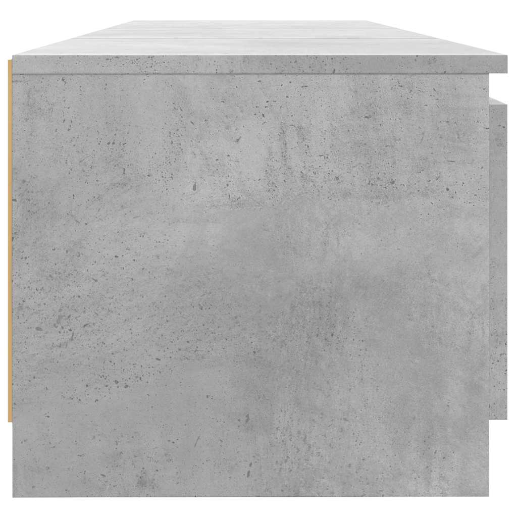 TV Cabinet with LED Lights Concrete Grey 140 X 40 X 36 Cm