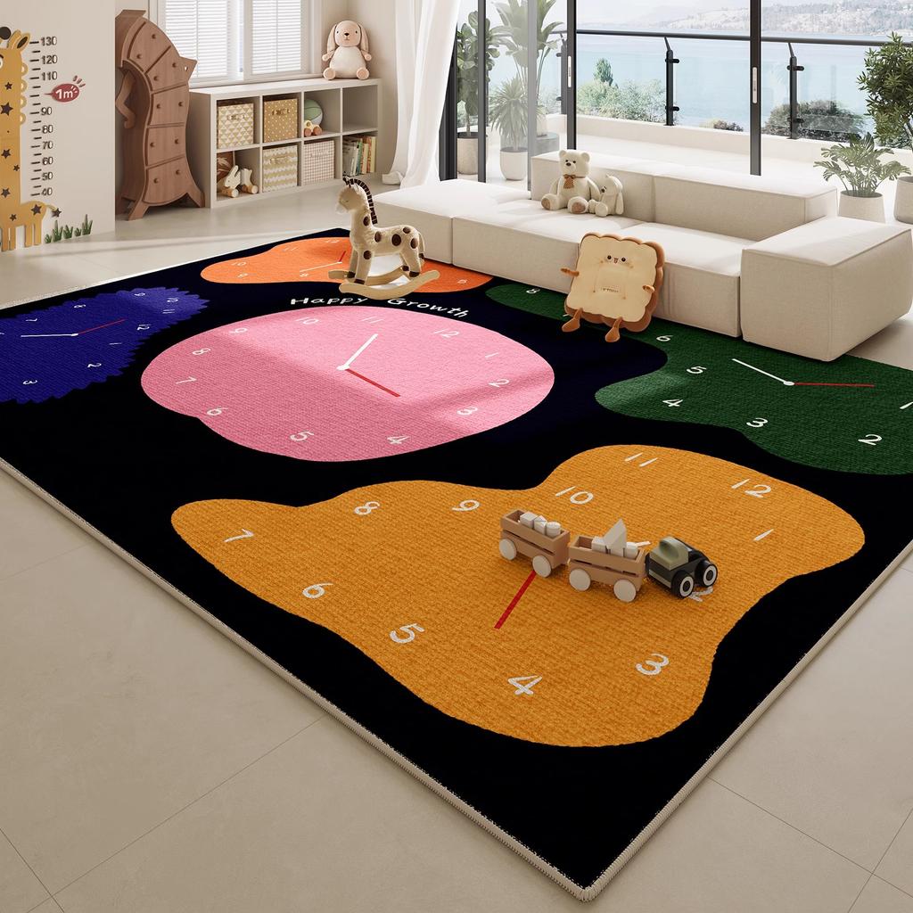 Cartoon Style Bedroom Decor Carpet Large Area Carpets for Living Room Thicken Plush Baby Crawling Mat Fluffy Soft Children's Rug