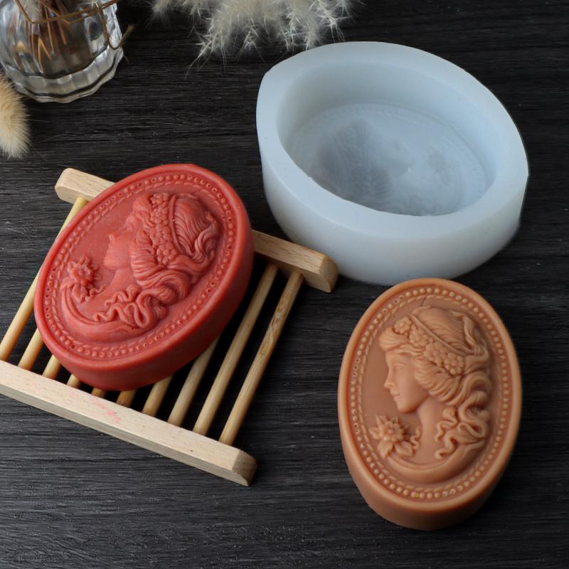 3D Wings Angel Girl Silicone Soap Mold DIY Embossed Flower Girl Candle Resin Plaster Making Tool Mould Cake Decor Gifts