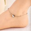 Trendy Double Layer Titanium Steel Love Heart Anklet Gold Versatile Foot Jewelry Set
