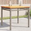 VidaXL Garden Table, Dining Table, Meal Table, Outdoor Patio Backyard Furniture, Grey Woven Resin 366274