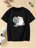 Cartoon Animal Funny Fan Cat T Shirts Shirt Sleeve Kids Childrens Tshirt Boys Girls Summer Spring Casual Top Tee Shirt