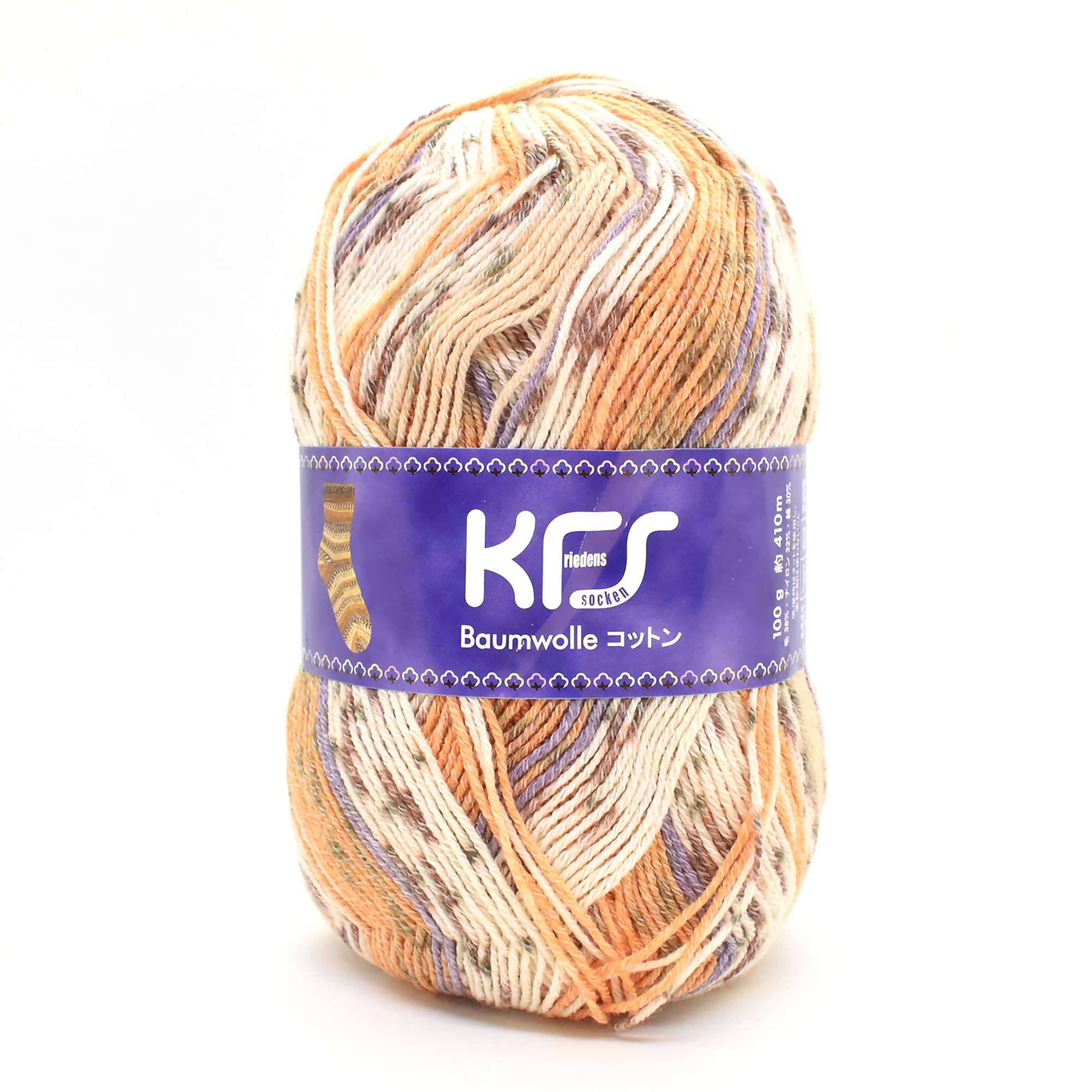 

Opal Original Хлопковый носок Хлопок и Пурпурная Многоцветная Пряжа, 4-слойная Смесь, KFS196, Янтарный, Оранжевый, Коричневый,