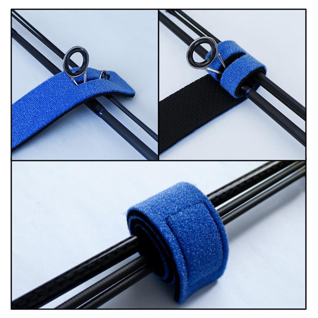5Pcs Fishing Rod Tie Holder Strap Outdoor Fishing Rod Carry Strap Adjusted Tackle Holder Hook Tie