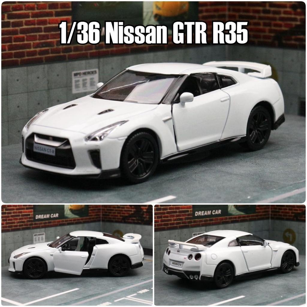Skyline JDM Nissan GTR R35 Supersportwagen Simulation Diecast & Spielzeugfahrzeug Rückzugauto RMZ city 1:36 Geschenke aus Legierungsmodellen für Kinder