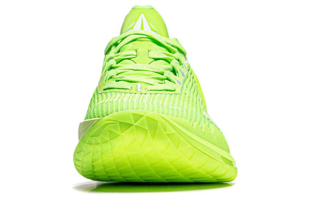 Li Ning JB2 Basketball Shoes Men's Low Top Fluorescent Vanilla Green ABAT081-7