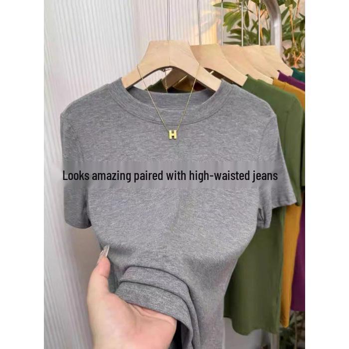 A6 High-Stretch Slim Fit T-Shirt, 92% Cotton, 8% Spandex