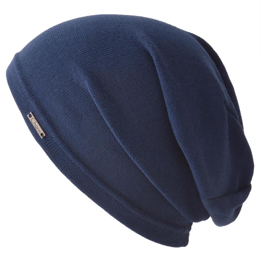 CHARM Single Outlast Rib Watch Hat Plus Size Available [Free Size/Navy] Stylish, Temperature-Regulating, Lightweight,