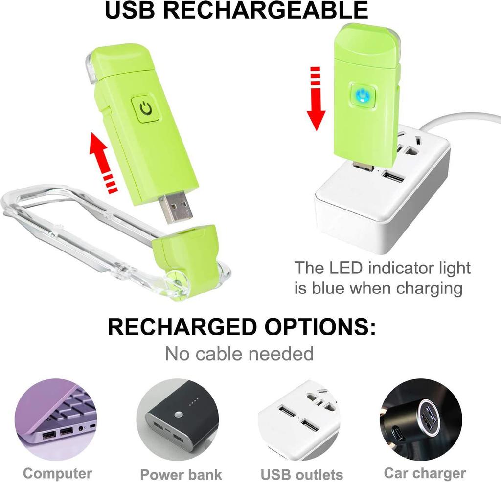 LED Mini USB Rechargeable Foldable Book Light - Portable, Eye-Protection Clip Lamp for Reading