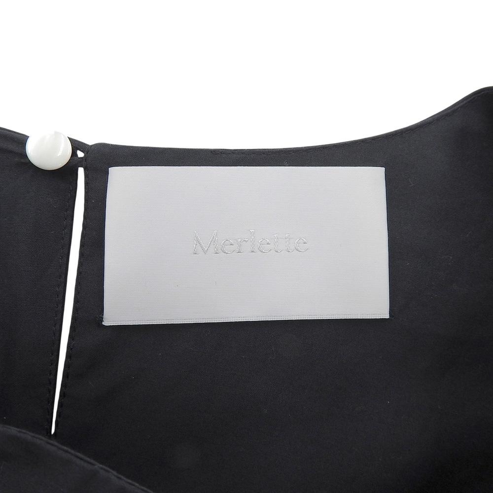 MERLETTE Juana Juana Pleated Sleeve Tiered Dress Women's Black Dress ― blackUsed