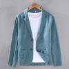 Giacca da uomo in lino di cotone retrò, cappotto da spiaggia, abito da festa di nozze, giacca primavera-estate, moda maschile, formale, da lavoro, slim