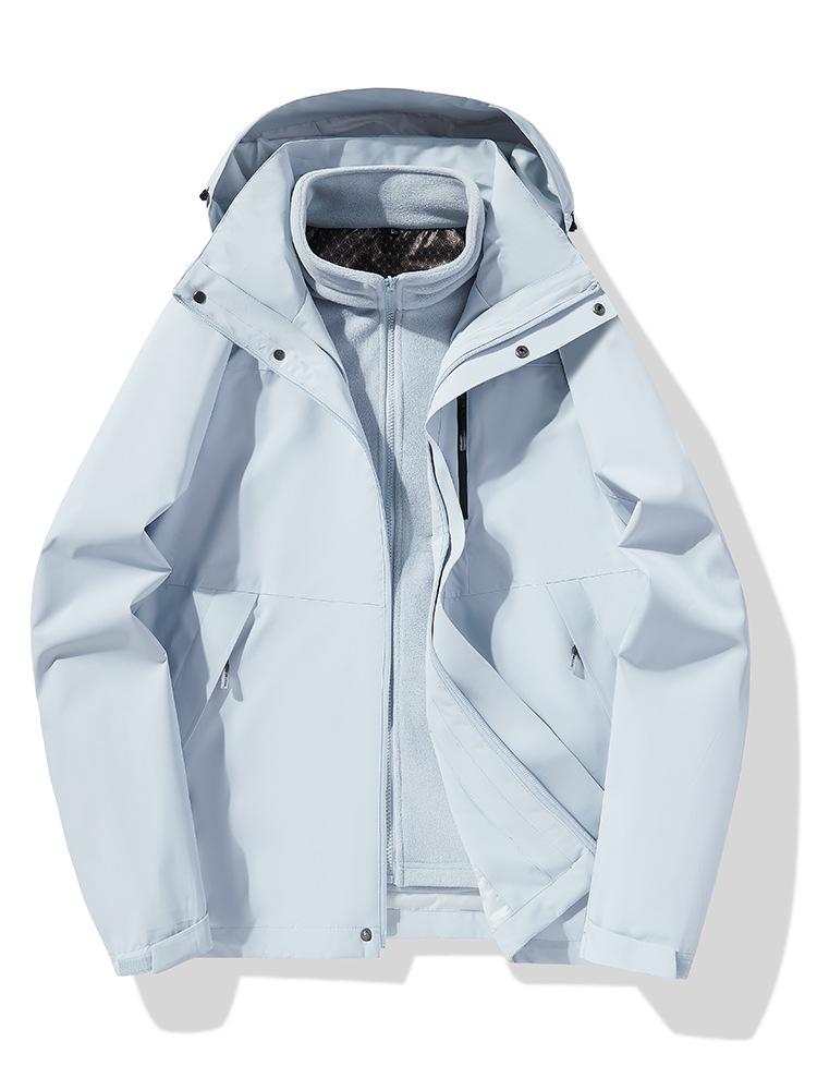 

Куртка-штормовка унисекс Boxi Raccoon вермилоново-красного цвета с подкладкой из флиса из чернобурки, водонепроницаемая, «три в одном», съемная конструкция. XL