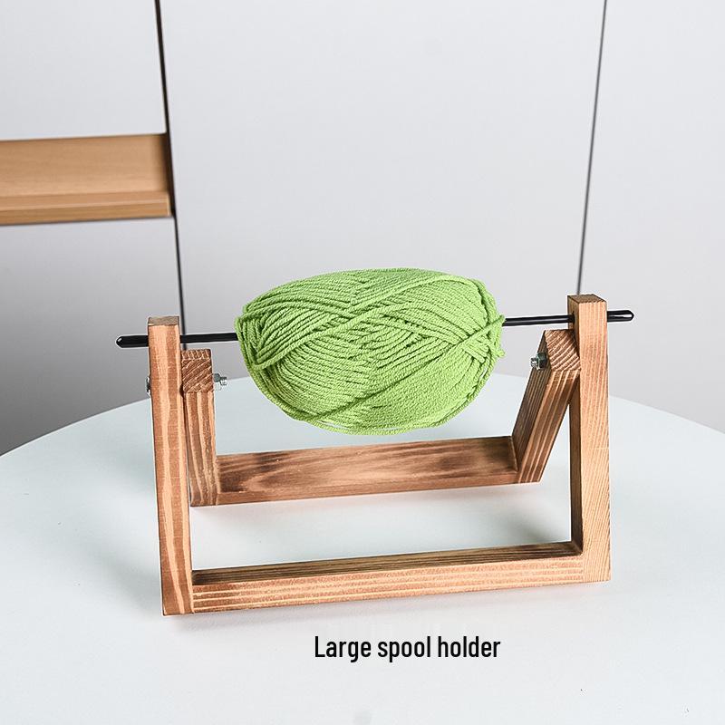 Drehender Vollholz-Garnwickler & Halter für Handstricken