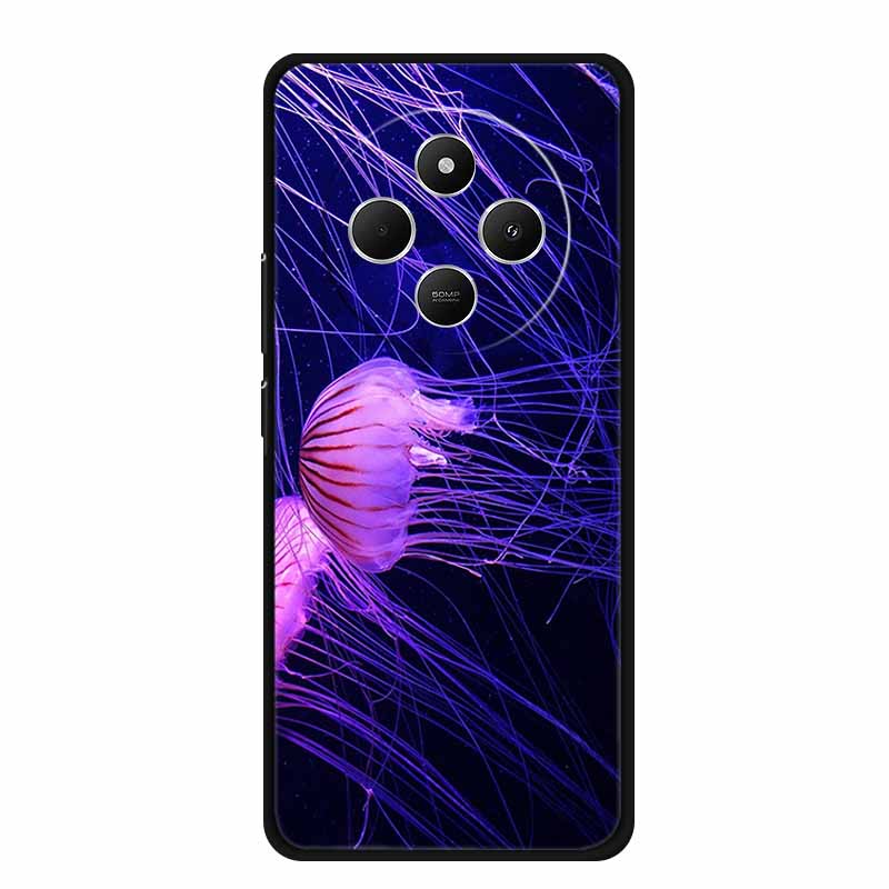 

For Xiaomi POCO C75 Case C 75 Coque Black Silicone Soft Back Cover For Redmi 14C Phone Case 14 C Funda For Redmi 14R A3 Pro Case Redmi 14R