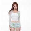 [1 Color] Bikini Swimsuit Three-piece Ins High-value French Sweet Girl Seaside Vacation Swimsuit