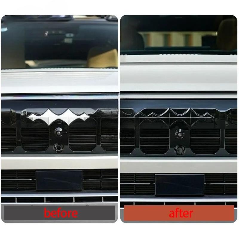 For BYD Leopard 8 DENZA B8 2025 2026 3D ABS Sticker Car Front Emblem Badge Decals Black Badge Logo Emblem Cover Car-Styling