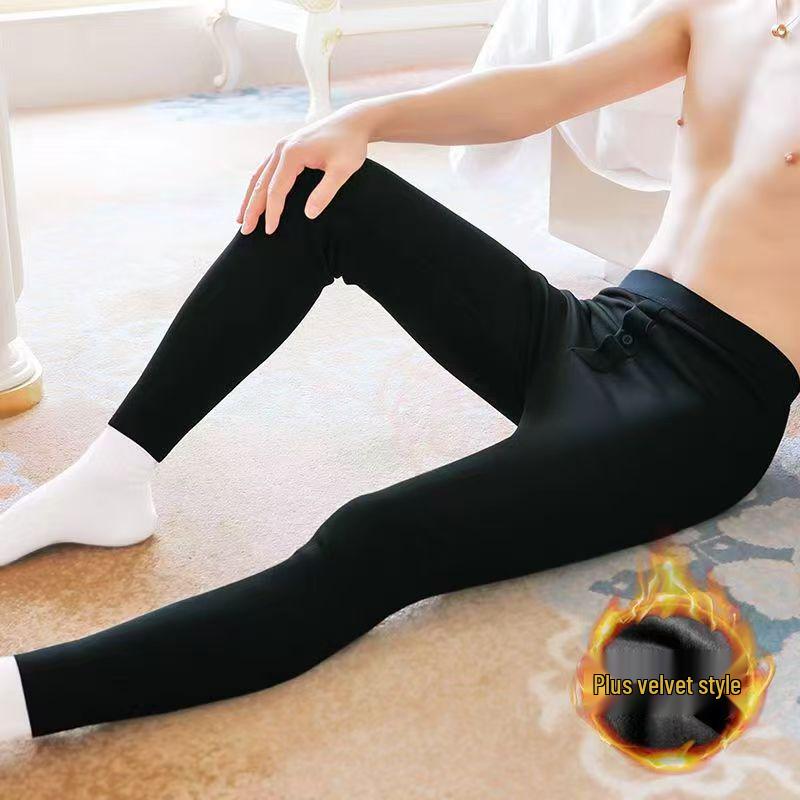 Herren-Motorradhose mit Fleecefutter, wintertauglich, dick und warm, kälteabweisende Baumwollleggings