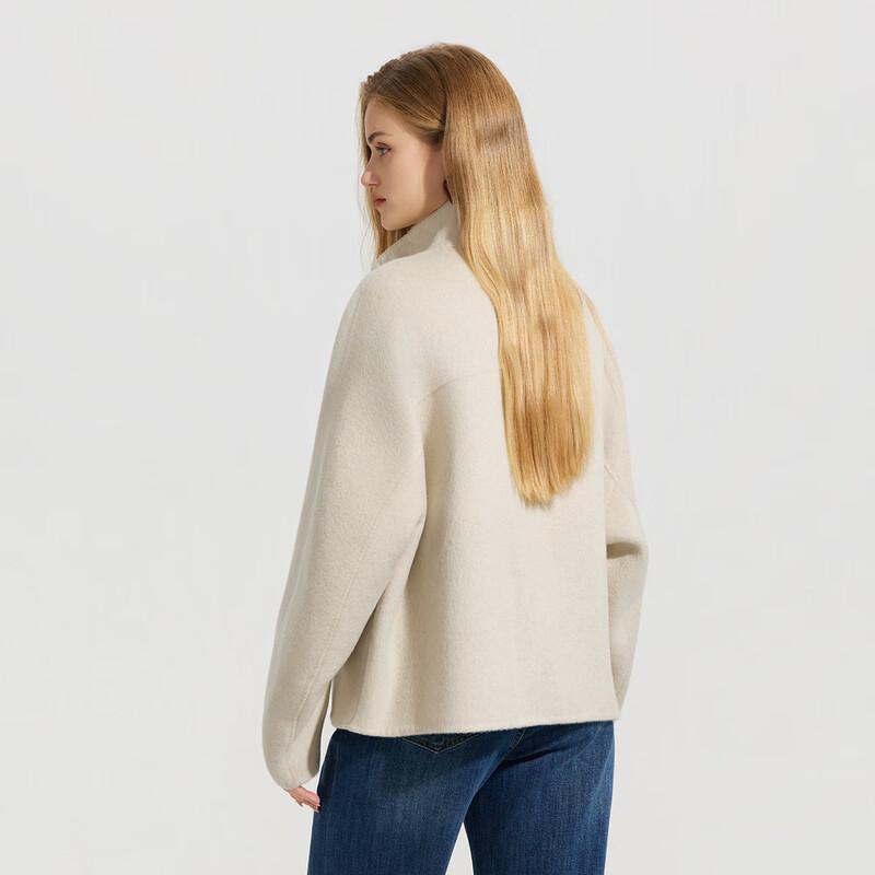 Women's Double-Faced Wool Blend Short Coat