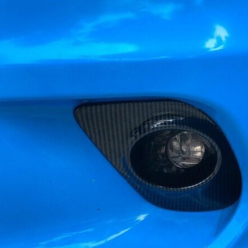 2pcs Carbon Fiber Front Bumper Fog Light Lamp Trim Cover for Dodge Charger 2016- Car Accessories