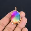 Rainbow Solar Quartz Gemstone Copper Handmade Fantastic Jewelry Pendant For Her
