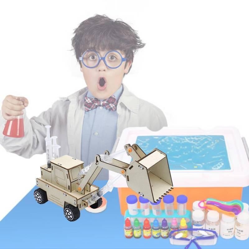 Hydraulic Excavator Material Kit For Elementary School Steam Science Diy Large Children Wooden Building Set